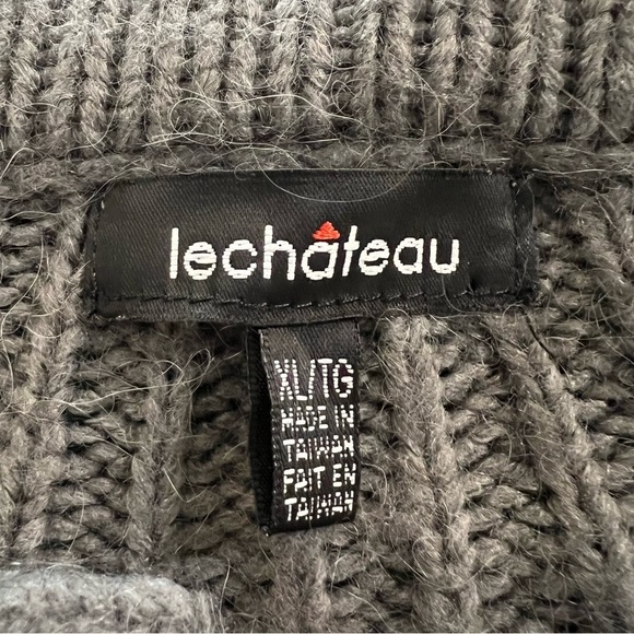 Le Chateau Grey Wool Cropped Cardigan Size XL Neutral Monochrome - Picture 4 of 8